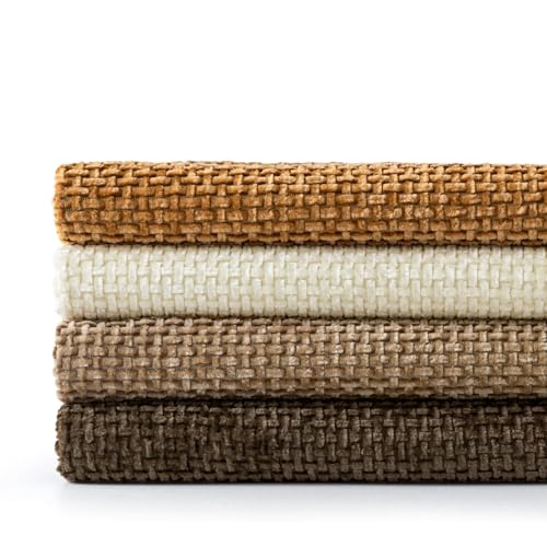 Soft Decorative Chenille Fall Pillow Covers Brown 20x20 Pack of 4 (20" x 20" (Pack of 4) / Brown)