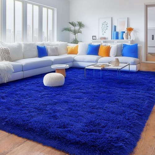 Rugs for Living Room 5x7 (5' x 7' (Rectangular) / Royal Blue)