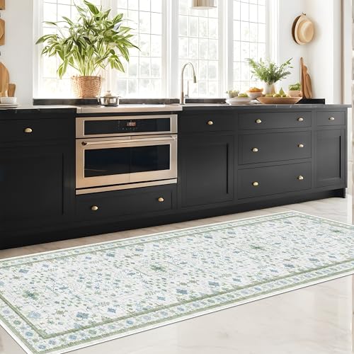 Turkish 3x8 Wide Hallway Runner (3' x 8' (Runner) / Cream Green)