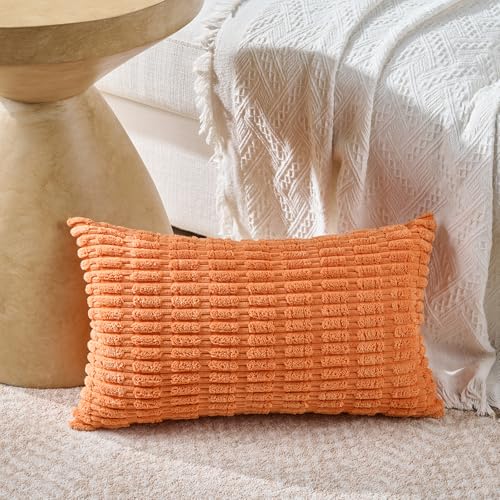 4 Packs Decorative Throw Pillow Covers for Living Room Couch Bed (24" x 16" (Pack of 4) / Burnt Orange Series)