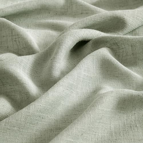 Sage Linen Curtains 52x84 Inch Long for Bedroom Living Room Green (52"W x 84"L (Pack of 2) / Sage)
