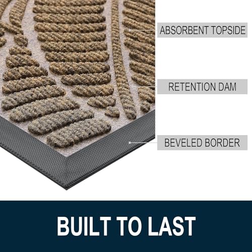Waterproof Front Doormat (Brown / 59" X 23")