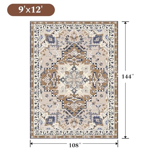 9x12 Area Rugs for Living Room (Light Brown / 9' x 12' (Rectangular))