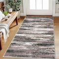 Modern Abstract Small Area Rug Indoor (3' x 5' (Rectangular) / Dark Light Brown White)