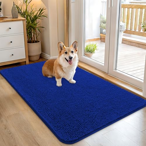 Dog Door Mat for Muddy Paws 45x27 (Royal Blue / 45" X 27")