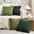4 Packs Decorative Throw Pillow Covers for Living Room Couch Bed (22" x 22" (Pack of 4) / Green Series)