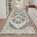 4x8 Wide Hallway Runner Rug Washable for Living Room (Black / 4' x 8' (Runner))