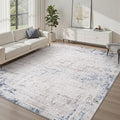 6 x 9 Area Rugs for Living Room (Blue & Grey / 6' x 9')
