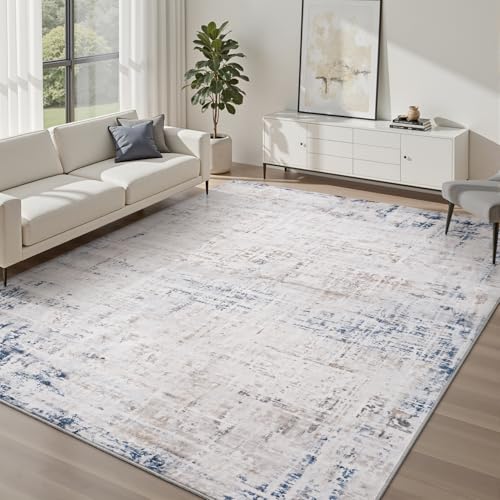 6 x 9 Area Rugs for Living Room (Blue & Grey / 6' x 9')