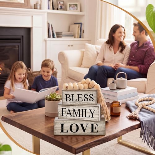 4 Pcs Farmhouse Table Decor (Bless)