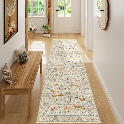 2x8 Washable Runner Rug (Beige (Animal) / 2' x 8' (Rectangular))