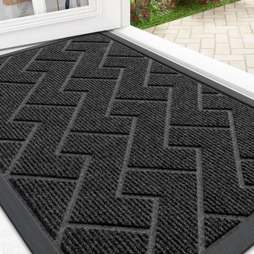 Front Door Mat Outside 29.5x17 (Black / 29.5" x 17")