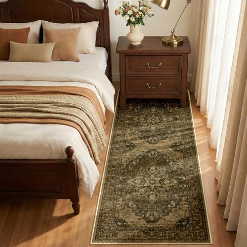 Washable Area Rug (Brown/Dark Brown / 2' x 6' (Rectangular))