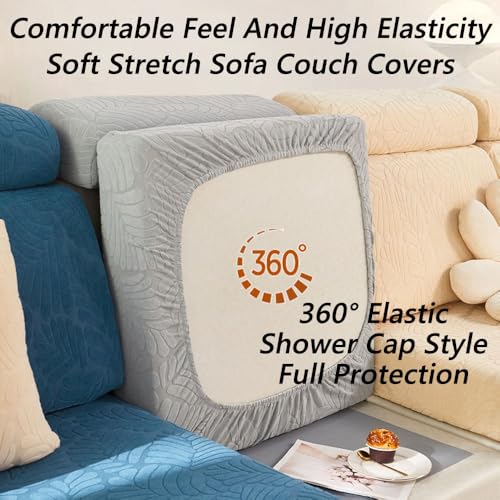 Soothing Home Sofa Covers (White / Back Cover M)