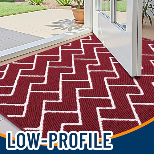 Front Door Mat 36x24 (Burgundy / 36" X 24")