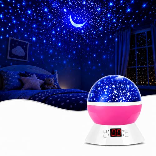 Kids Star Projector Night Light (Pink)