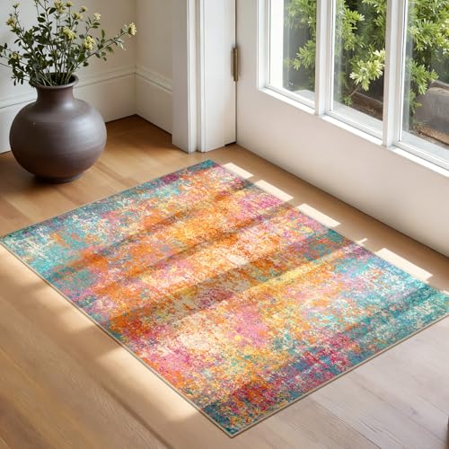 Washable 2'x3' Abstract Area Rug for Living Room Starlight (Starlight / 2' x 3' (Rectangular))