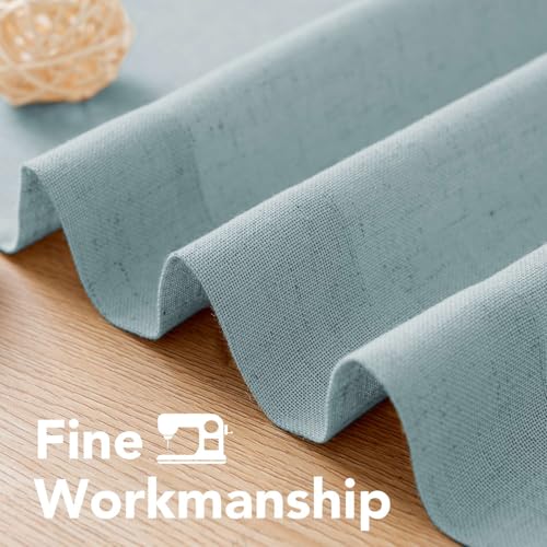 Living Room Linen Curtains (52"W x 54"L (Pack of 2) / Cloud Blue)