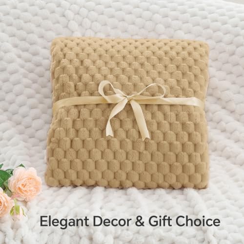 Camel Throw Blanket for Couch (Camel / Throw(50"x60"))