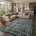 8x10 Ft Extra Large Shag Rugs for Living Room (Fe Grey 5sm11 / 8' X 10' (Rectangular))