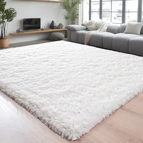 Soft Area Rugs for Bedroom Living Room Plush Fluffy Rug 9x12 (Cream / 9' x 12' (Rectangular))