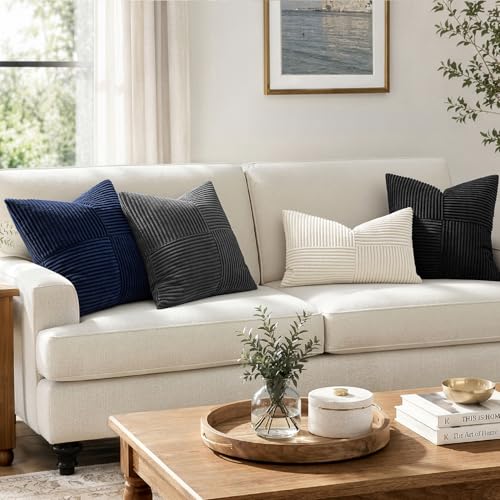 Black Decorative Euro Sham Pillow Covers 24x24 Inch 2 Pack (24" x 24" (Pack of 2) / Black)