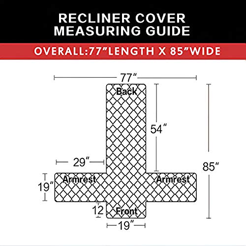 Reversible Couch Cover (Beige/Beige / Small Recliner)