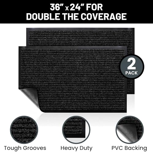 Front Door Mat (36" x 24" / Black)