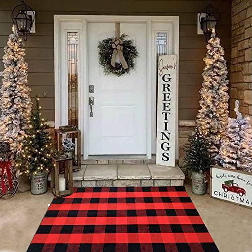 Red and Black Plaid Rug (3' x 5' (Rectangular) / Red and Black Plaid)