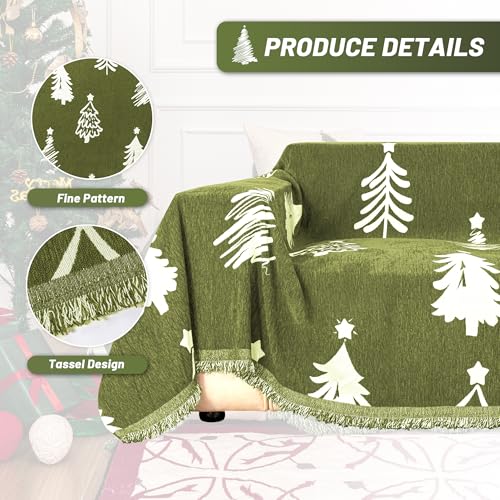 71"X102" Chair Christmas Couch Cover (71" x 102" / 6# Christmas Green)