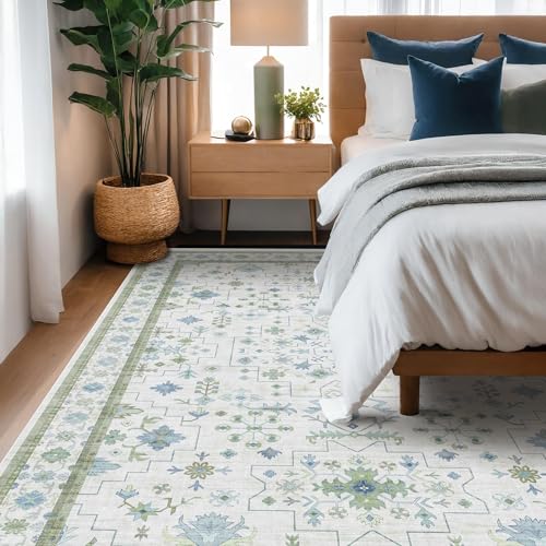 Cream Green Large 8x12 Area Rug for Living Room (8' x 12' (Rectangular) / Cream Green)