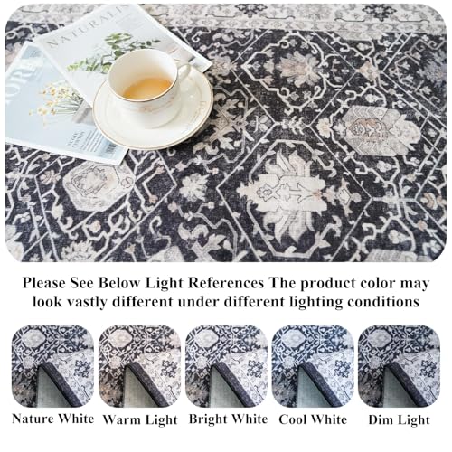 3 Pieces Kitchen Rug Sets (2x3+2x4+2x5 / Black/Navy)