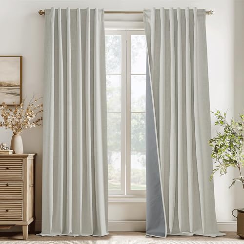 100% Blackout Cream Curtains (Cream / 52"W x 90"L (Pack of 2))