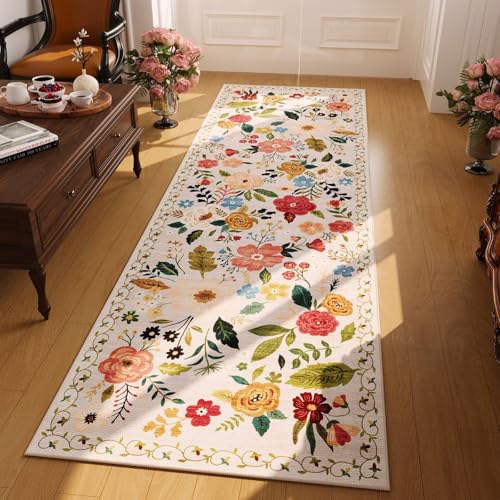 Runner Rug 2'7"x12' Washable (Beige / 2'7" x 12' (Rectangular))