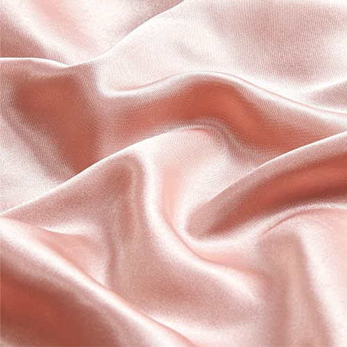 Zipper Satin Pillowcases (Coral / King (20" x 36")-Zipper)