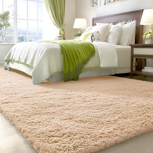 10x14 Machine Washable Large Area Rugs for Living Room (10x14 Ft / Beige)