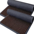 2 Pack Front Door Mats 59x23 (Brown / 59" x 23")
