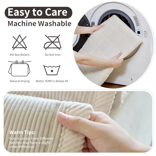 Couch Covers for Dogs (Beige White / 1PC/27.6"x59.1")