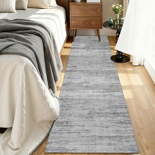 2.5x10 Washable Runner Rugs (Blue/Grey / 2'6" x 10' (Runner))