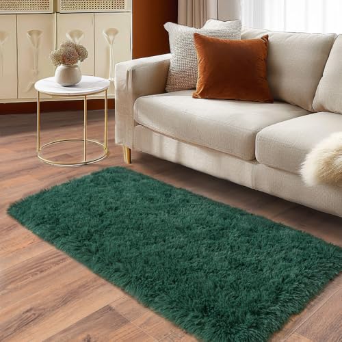 Soft Runner Rugs for Bedroom Hallways New Upgraded Non (2' x 4' (1 pc) / Green)