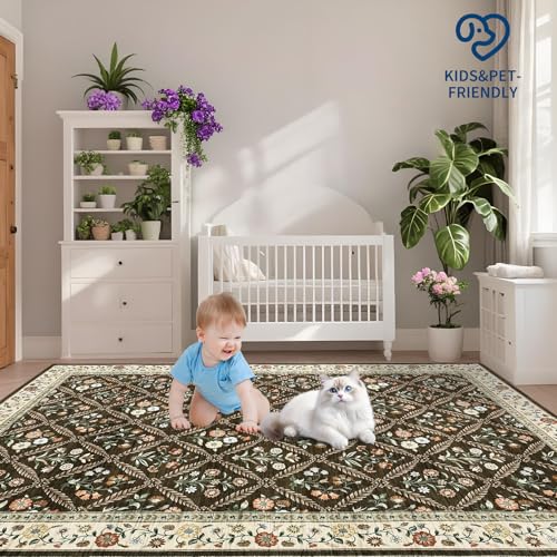 Washable Kitchen Runner 2x6 Non (Brown/Natural / 2.5' x 10' (Runner))