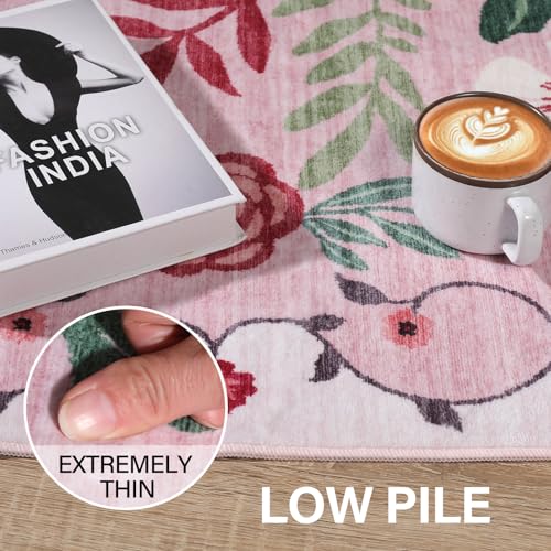 3x10 Runner Rug (Pink / 3' x 10' (Rectangular))