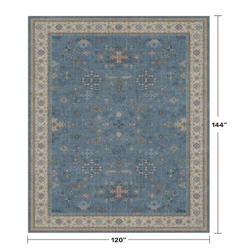 Blue Big Rugs for Living Room (10' x 12' (Rectangular) / Dusty Blue)