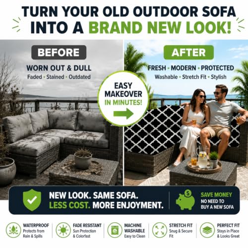 8 Pcs Outdoor Cushion Covers