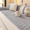 Velvet Sectional Couch Covers for Dogs (Light Grey / 1PC/27.6"x71"/2-3 Seat & Long "L" Part)