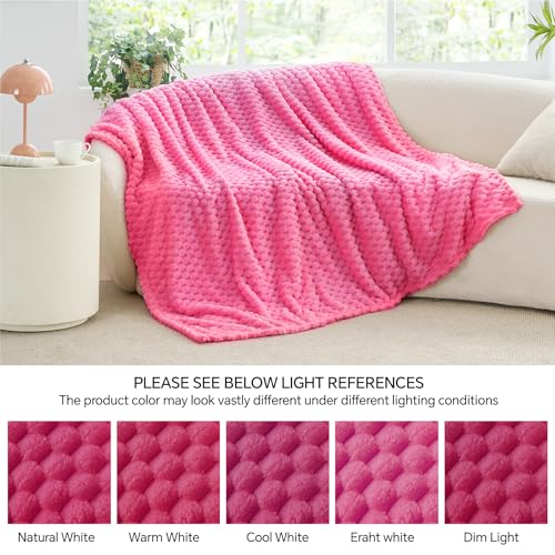 Hot Pink Twin Blanket for Couch (Hot Pink / Twin(60"x80"))