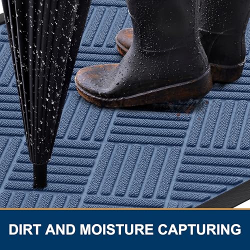 Front Door Mat Outside Entrance (Blue / 47" X 32")
