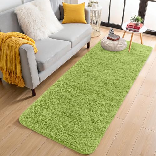 2x4 Machine Washable Runner Rugs for Hallway (2x4 Ft / Grass Green)