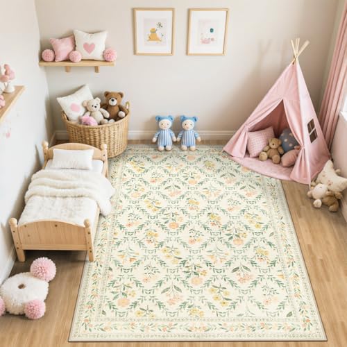 6x9 Area Rug Living Room (Beige/Multi / 6' x 9' (Rectangular))