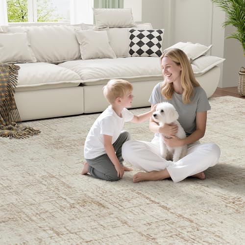 10x12 Area Rug for Living Room Bedroom (Beige/White / 10' x 12' (Rectangular))